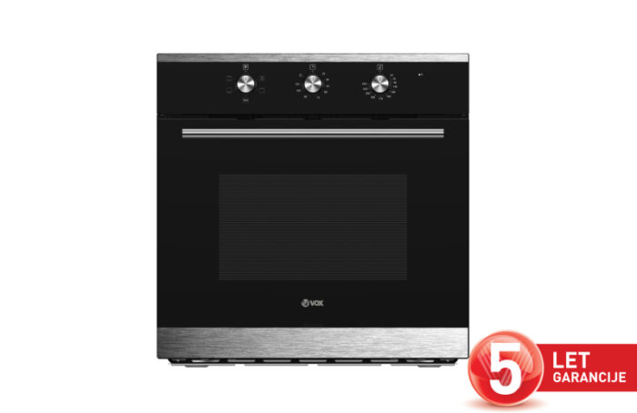 VOX vgradna pečica EBM 7000B IX [70 L, 5 programov, črna/INOX]