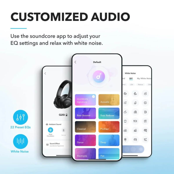 Anker Soundcore Q20i naglavne bluetooth slušalke, črne - Image 5