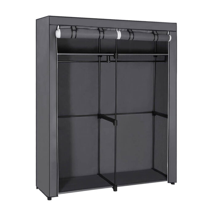 SONGMICS platnena garderobna omara, siva, RYG02GY