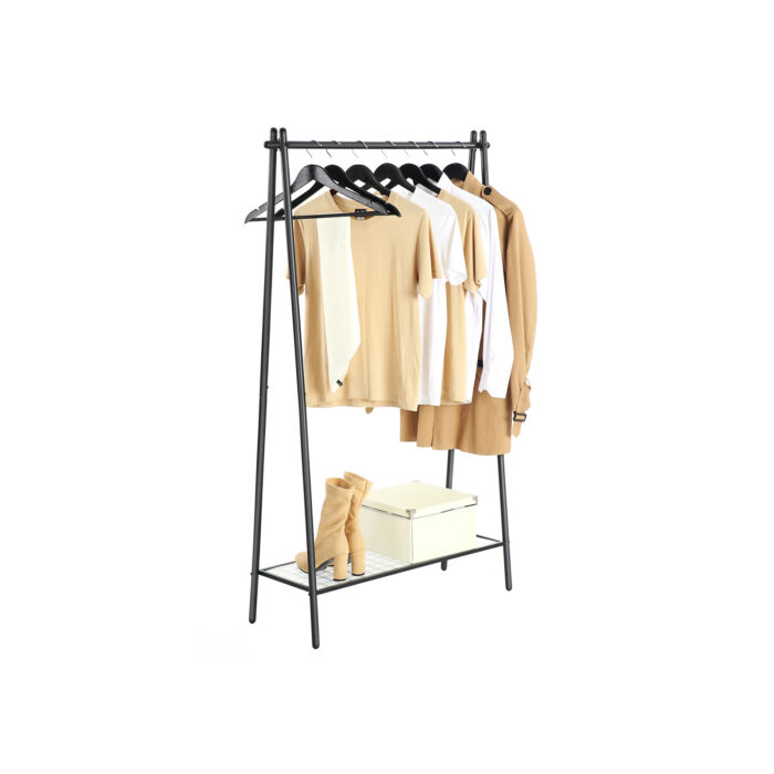 SONGMICS Stojalo za oblačila 92.5 x 33.5 x 153 cm črno, HSR23BK - Image 3