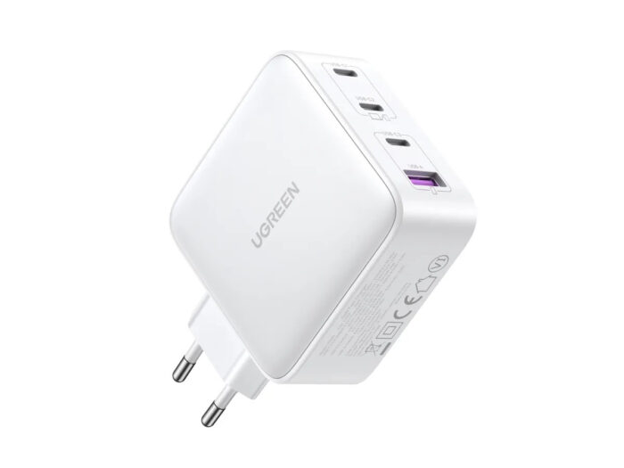 Ugreen USB-A in 3x USB-C 100W GaN hitri polnilec - box Bel - Image 4