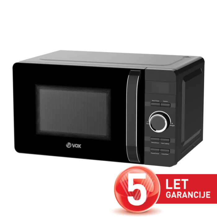 VOX mikrovalovna pečica MD30B [20 L, Moč: 700 W, 8 prog., črna]