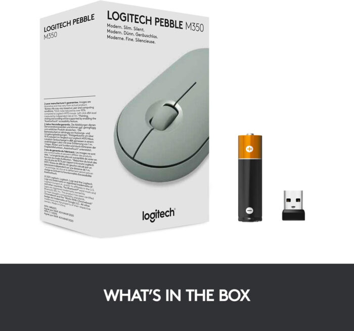 Logitech miška Pebble M350 Wireless, roza - Image 4
