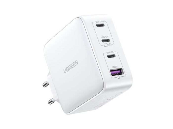 Ugreen USB-A in 3x USB-C 100W GaN hitri polnilec - box Bel - Image 3
