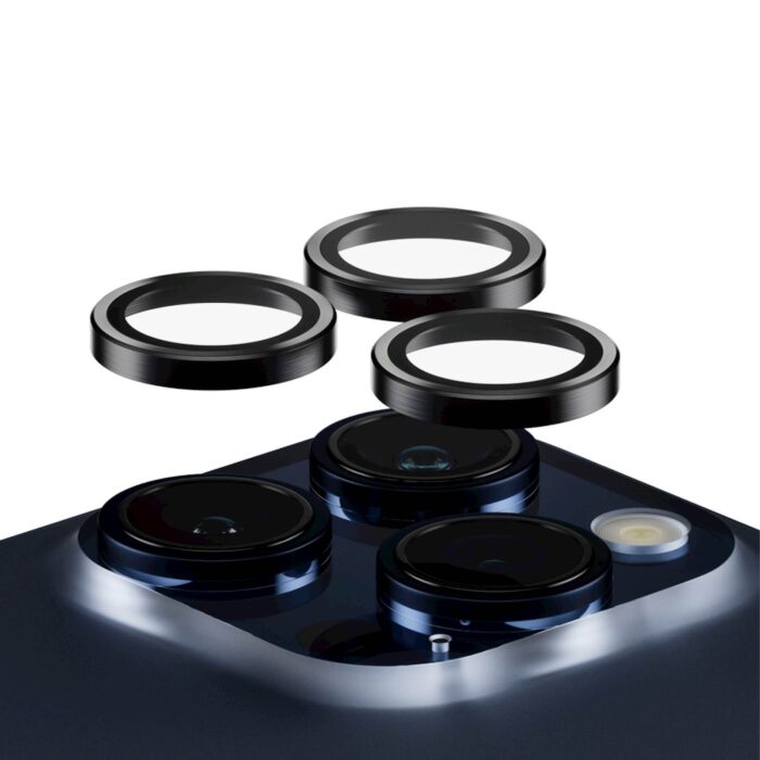 PANZER. ZA KAM RINGS IPHONE 15 PRO/15 PRO MAX BL