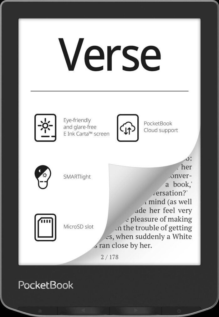 Elektronski bralnik PocketBook Verse, siv - Image 3