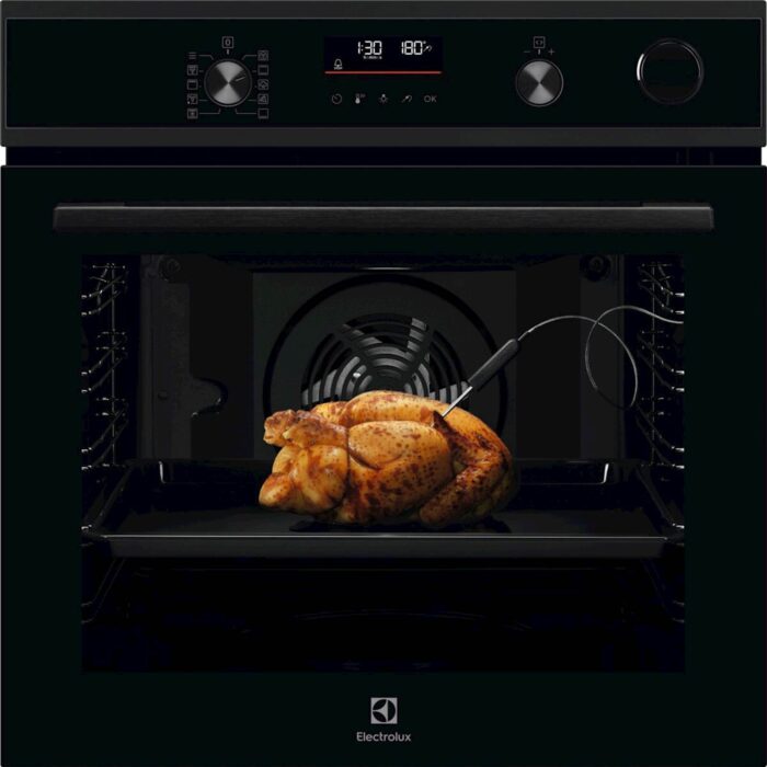 Vgradna pečica Electrolux EOC6P77H, piroliza, dodatek pare, Pure Black