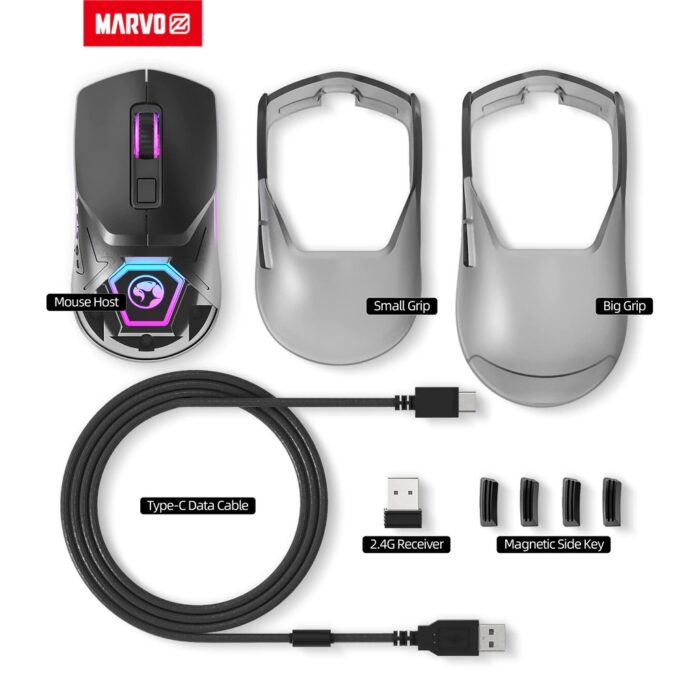 MARVO FIT PRO G1W WIRELESS GAMING MIŠKA SIVE BARVE - Image 5