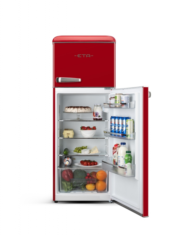 ETA Retro kombinirani hladilnik Storio [E, V: 148cm, H: 170L, Z: 45L, rdeč] - Image 6
