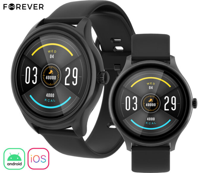 FOREVER ForeVive 3 SB-340 pametna ura, ura, 1.32" zaslon, Bluetooth, Android +