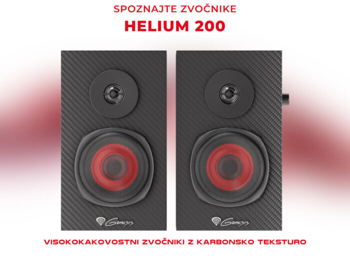 GENESIS Stereo 2.0 zvočniki HELIUM 200, zvočniki, STEREO 2.0, 20W RMS, mini jack - Image 4