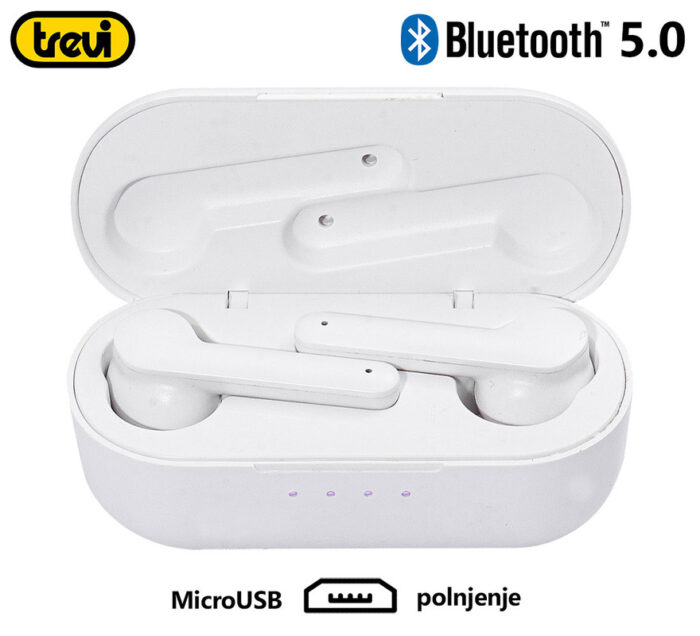 TREVI HMP 12E07 AIR mini Bluetooth 5.0 slušalke z mikrofonom, TWS, polnilna