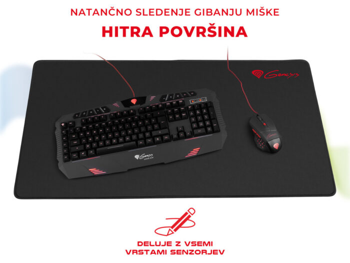 GENESIS vrhunska Gaming podloga CARBON miško, gaming, 900x450mm, vodoodporna, - Image 4