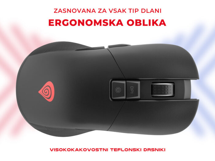 GENESIS ZIRCON 330, gaming optična gaming / pisarniška, 3600DPI, USB 2.4GHz - Image 3