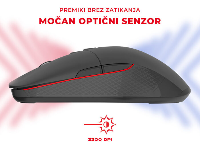 GENESIS ZIRCON 330, gaming optična gaming / pisarniška, 3600DPI, USB 2.4GHz - Image 5