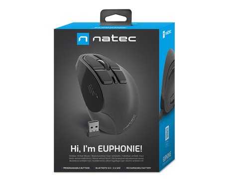 Natec EUPHONIE vertikalna brezžična miška, 2400DPI, ergonomska, Bluetooth / - Image 6