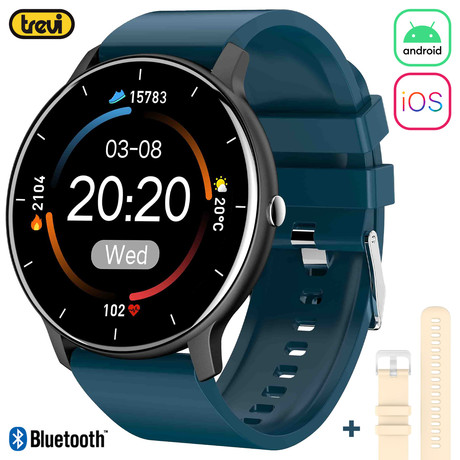TREVI pametna ura T-FIT 220 PLUS, zaslon na dotik, Bluetooth 5.0, Android+iOS,