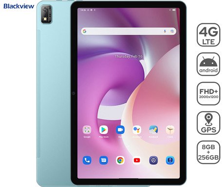 Blackview TAB 16 tablični računalnik, 11", 4G-LTE, 8GB+256GB, IPS Full HD+,