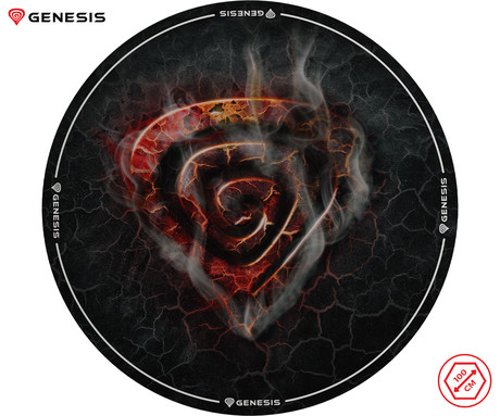 GENESIS TELLUR 400 ROUND LAVA podloga za stol, 100cm premer, protizdrsna, mehka