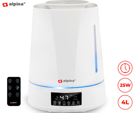 ALPINA vlažilec in osvežilec zraka, 4L, 25W, ultrasonični, 3 stopnje meglice,