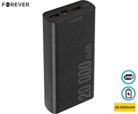 FOREVER SPF-02 powerbank polnilna baterija, 20.000mAh, Quick Charge 3.0,