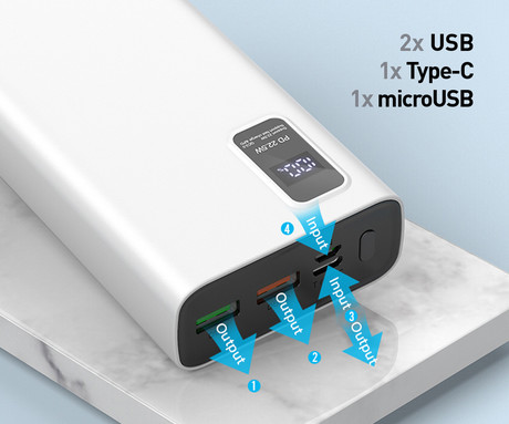 Power Bank PLATINET 20.000mAh, Li-Polymer, Quick Charge 3.0, Power - Image 3