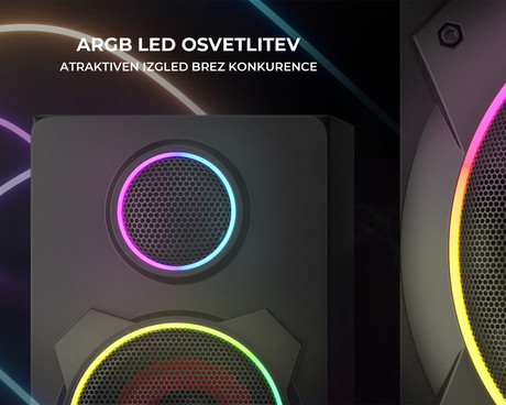 GENESIS HELIUM 800 BT računalniški zvočniki, STEREO 2.1, 60W RMS, RGB LED - Image 4