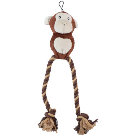 Pet Toys plišasta vrv igrača za pse, opica, lev, slon, flamingo, 42cm - Image 3