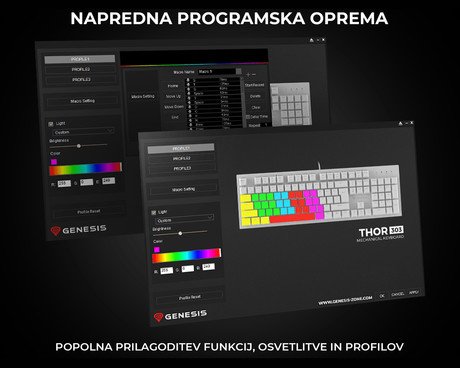 GENESIS THOR 303 TKL gaming tipkovnica, mehanska, RGB LED osvetlitev, - Image 6