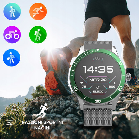 EOL - FOREVER ICON 2 AW-110 pametna ura, AMOLED zaslon, Bluetooth 5.0, Android - Image 3