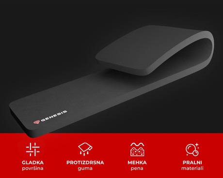 GENESIS RUBID 400 podloga za zapestja, ergonomska, mehka pena, protizdrsna, 470 - Image 3