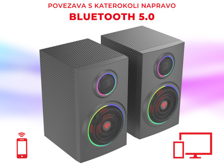 GENESIS Gaming stereo 2.0 zvočniki zvočniki, STEREO 2.0, 24W RMS, RGB LED - Image 3
