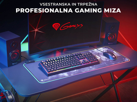 Profesionalna GAMING miza GENESIS HOLM 200 RGB, LED RGB osvetlitev, USB 3.0 - Image 3
