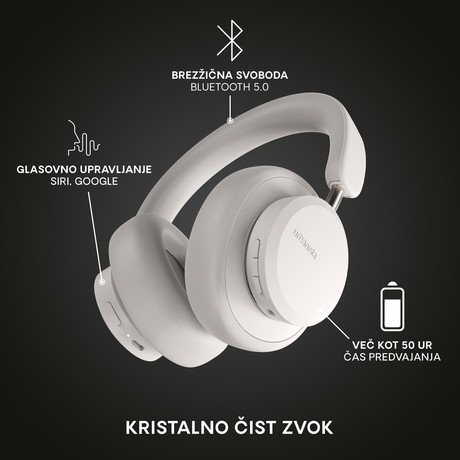 URBANISTA MIAMI naglavne brezžične slušalke, Bluetooth, ANC, do 50ur, White - Image 5