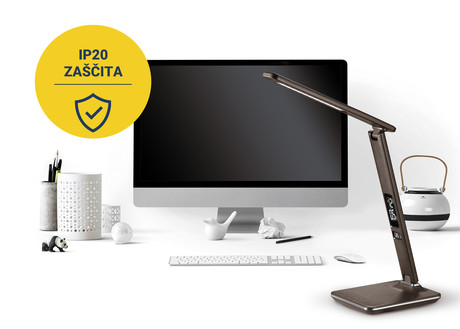 PLATINET PDLU13 usnjena namizna LED svetilka, na dotik, 3 barve/5 stopenj - Image 4