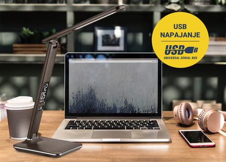 PLATINET PDLU13 usnjena namizna LED svetilka, na dotik, 3 barve/5 stopenj - Image 5
