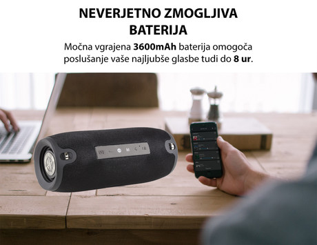 MANTA SPK15GO Bluetooth zvočnik + woofer, BT5.0/USB/MicroSD/Radio - Image 4