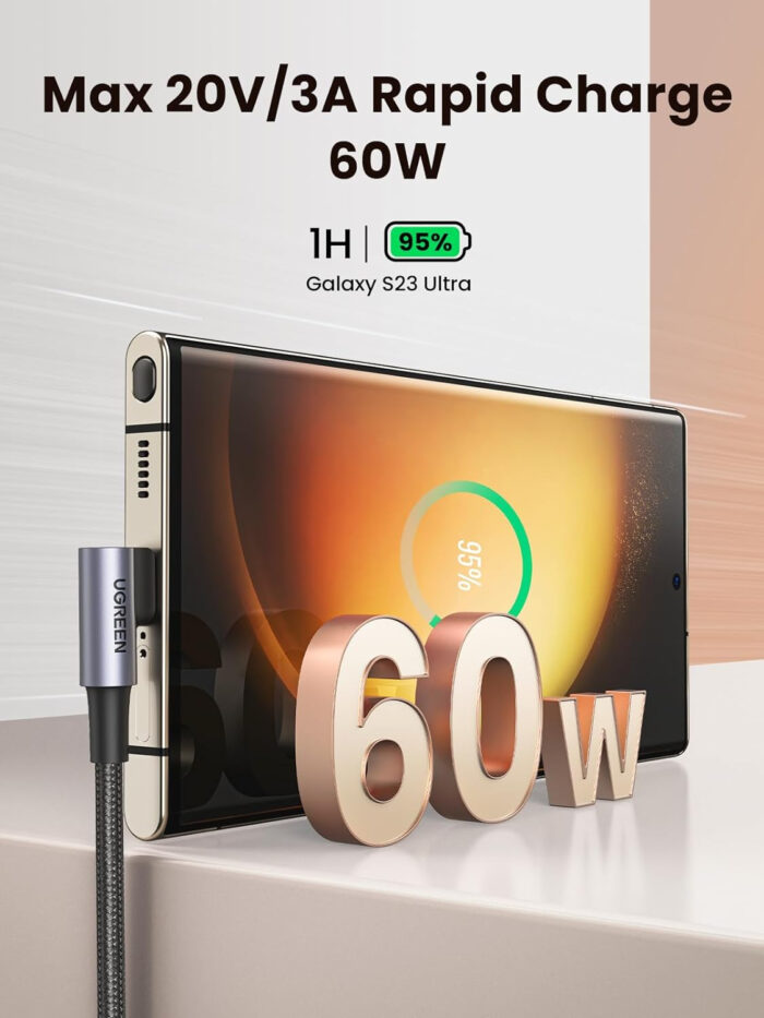 Ugreen kotni USB-C 60W kabel 2M - Image 5