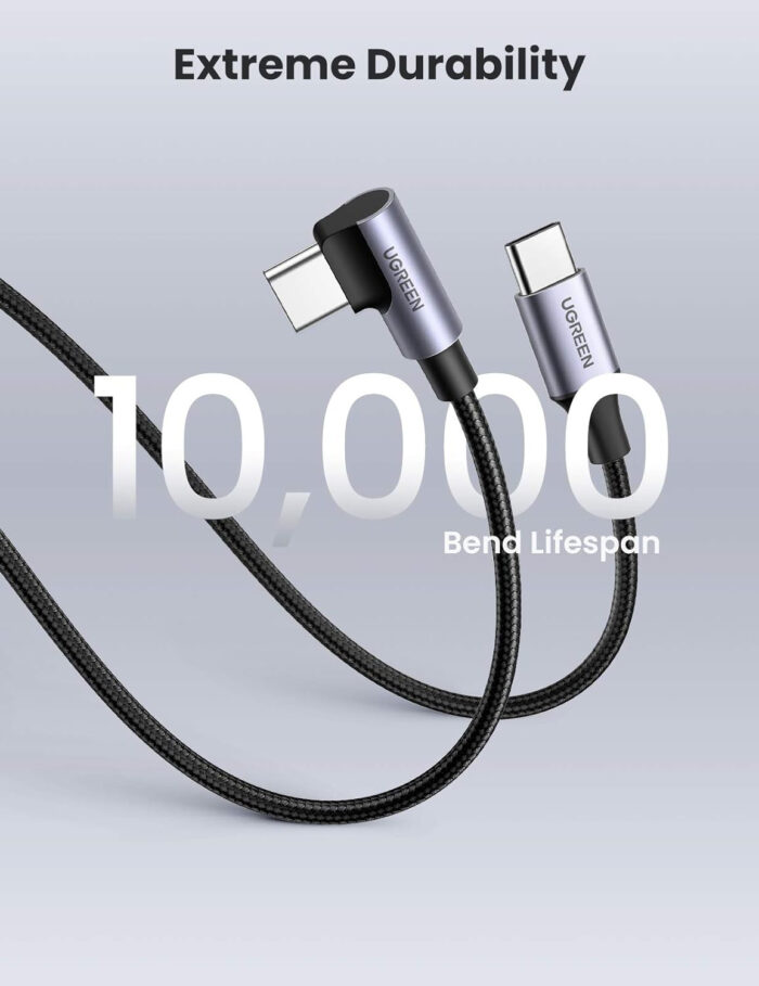 Ugreen USB-C na kotni USB-C kabel 60W 3M - Image 4