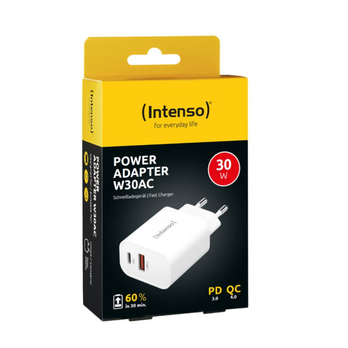 Intenso 30W napajalnik z USB-C in USB-A W30AC - Image 4