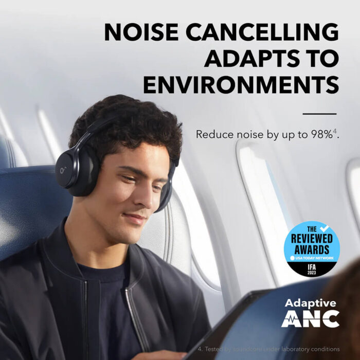 Anker Soundcore Space One naglavne Bluetooth slušalke, črna - Image 4
