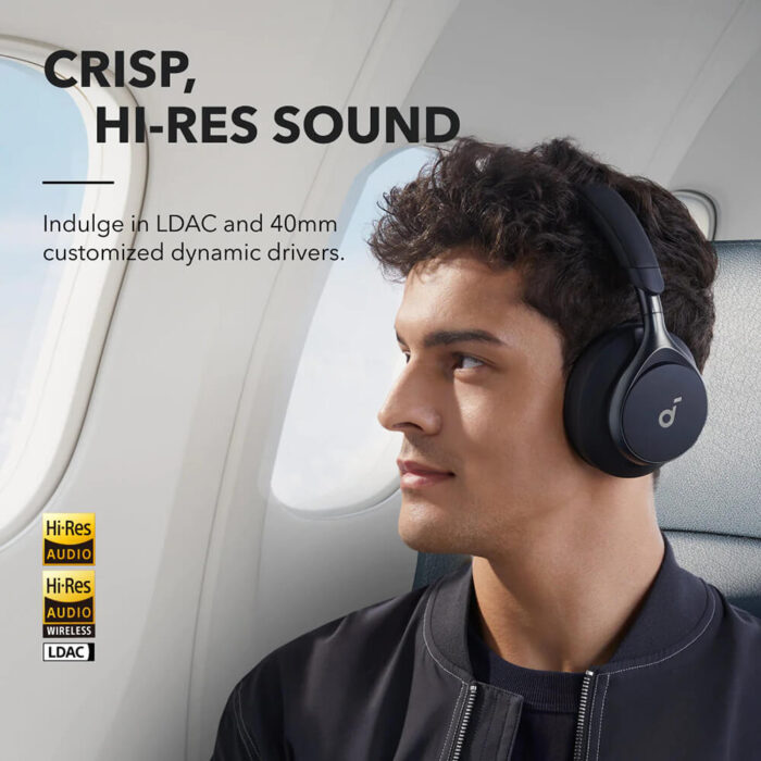 Anker Soundcore Space One naglavne Bluetooth slušalke, črna - Image 5