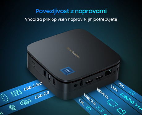 Blackview MP60 namizni mini računalnik, Windows 11 Home, Intel N95, 16GB RAM, - Image 6