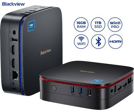 Blackview MP60 namizni mini računalnik, Windows 11 Home, Intel N95, 16GB RAM,
