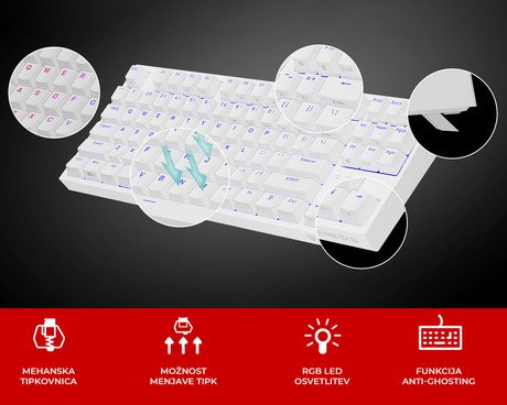 GENESIS THOR 404 TKL gaming tipkovnica, mehanska, RGB LED osvetlitev, - Image 6