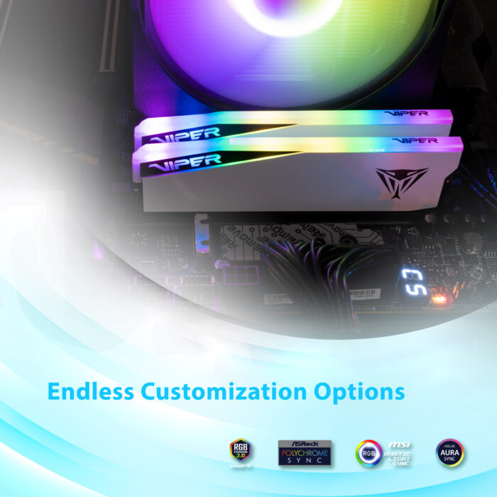 Patriot Viper Elite 5 RGB Kit 32GB (2x16GB) DDR5-6200 DIMM PC5-49600 CL42, - Image 6