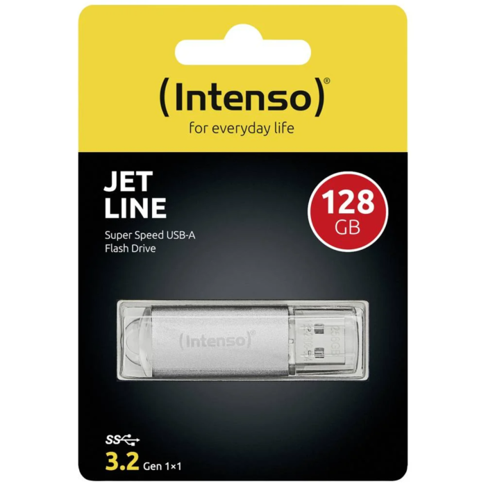 Intenso 128GB Jet Line USB 3.2 70MB/s spominski ključek - siv - Image 5