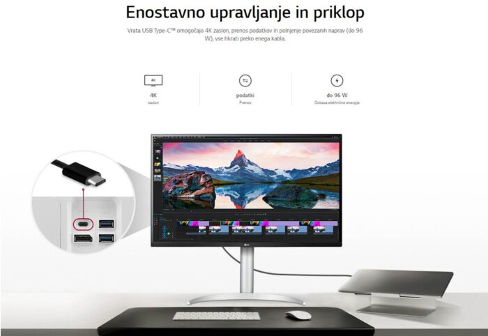 Monitor LG 32UP55NP-W, 32', IPS, UHD 3840x2160, HDMI, DP, USB-C - Image 6