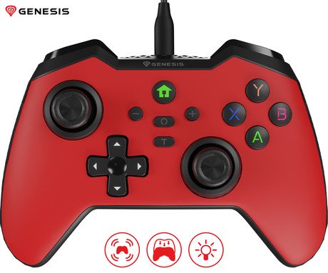 GENESIS MANGAN 300 žični igralni plošček / gamepad, 19 gumbov, vibriranje, LED