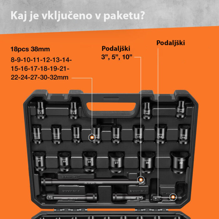 VonHaus komplet 40 kosov udarnih vtičnikov 3500318 - Image 6